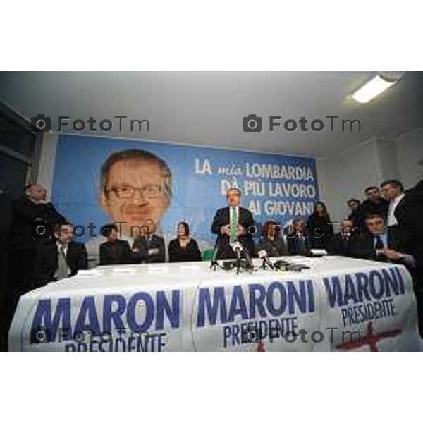 Bergamo presentazione lista "Maroni Presidente" candidati bergamaschi