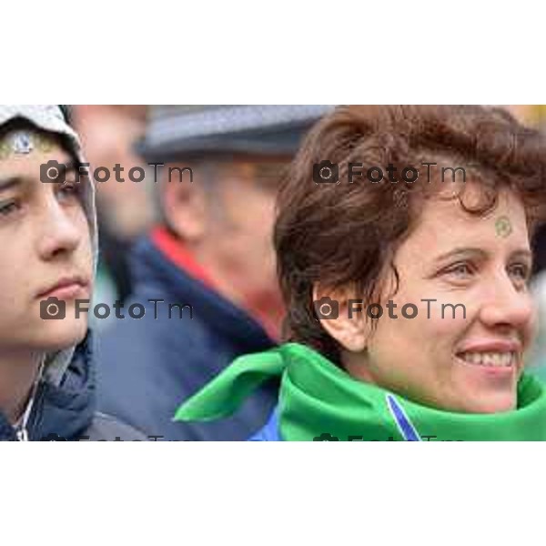 PONTIDA raduno leghista nei prati di Pontida nella foto:MILITANTI LEGHISTI Fotogramma Bergamo-Tiziano Manzoni