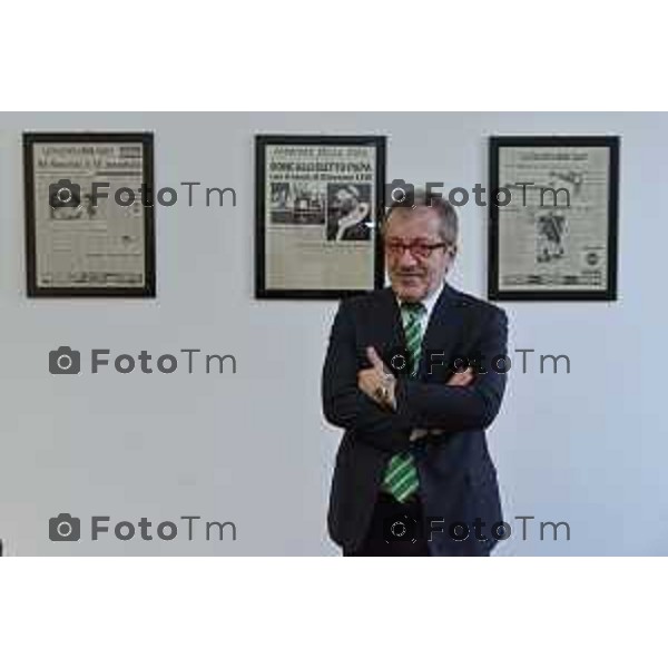 Bergamo Roberto Maroni ( LN) in redazione del corriere della sera Bergamo foto Tiziano Manzoni-fotogramma Bergamo