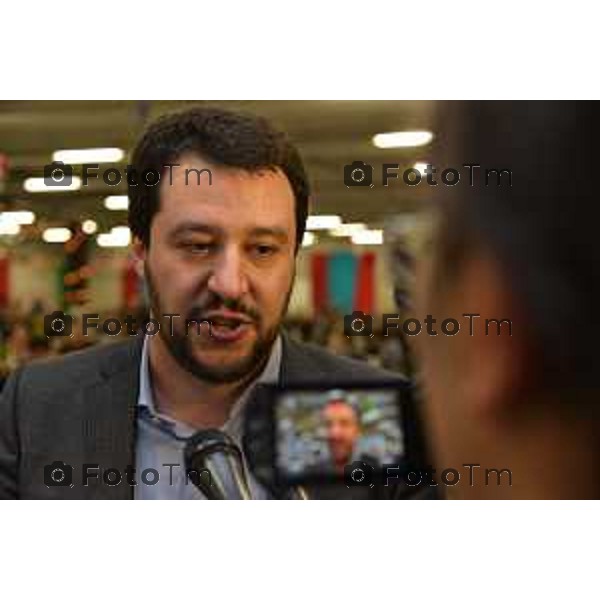 Chiuduno (bg) Cena annuale Lega Nord con intervento di Matteo Salvini nella foto salvini Fotogramma Bergamo-Tiziano Manzoni