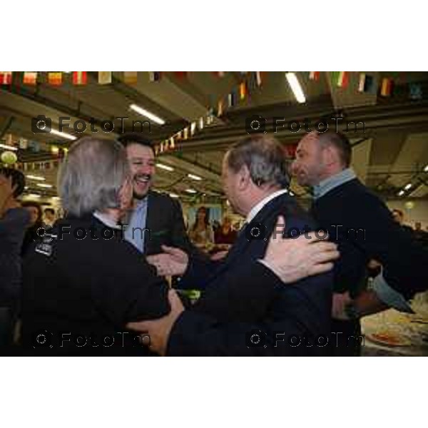 Chiuduno (bg) Cena annuale Lega Nord con intervento di Matteo Salvini nella foto salvini Fotogramma Bergamo-Tiziano Manzoni