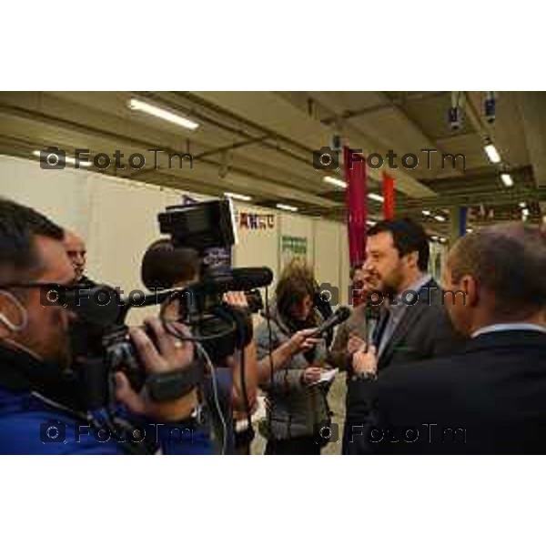 Chiuduno (bg) Cena annuale Lega Nord con intervento di Matteo Salvini nella foto salvini Fotogramma Bergamo-Tiziano Manzoni