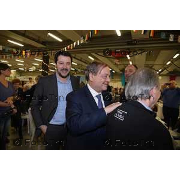 Chiuduno (bg) Cena annuale Lega Nord con intervento di Matteo Salvini nella foto salvini Fotogramma Bergamo-Tiziano Manzoni