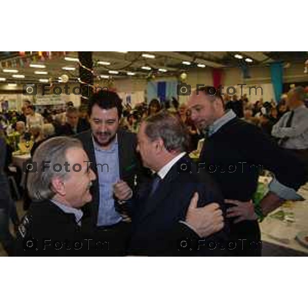 Chiuduno (bg) Cena annuale Lega Nord con intervento di Matteo Salvini nella foto salvini Fotogramma Bergamo-Tiziano Manzoni