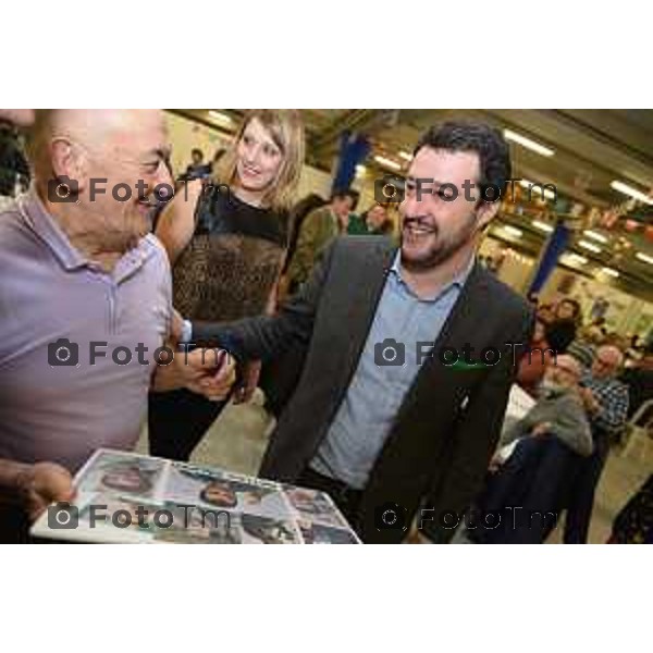 Chiuduno (bg) Cena annuale Lega Nord con intervento di Matteo Salvini nella foto salvini Fotogramma Bergamo-Tiziano Manzoni