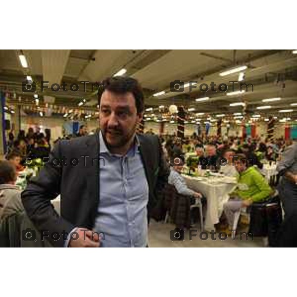 Chiuduno (bg) Cena annuale Lega Nord con intervento di Matteo Salvini nella foto salvini Fotogramma Bergamo-Tiziano Manzoni