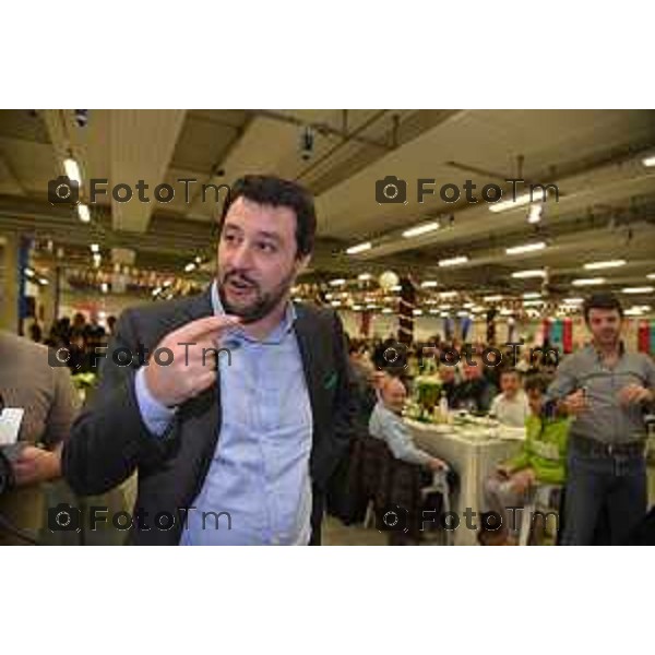 Chiuduno (bg) Cena annuale Lega Nord con intervento di Matteo Salvini nella foto salvini Fotogramma Bergamo-Tiziano Manzoni