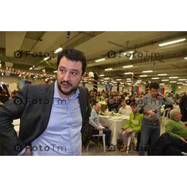 Chiuduno (bg) Cena annuale Lega Nord con intervento di Matteo Salvini nella foto salvini Fotogramma Bergamo-Tiziano Manzoni