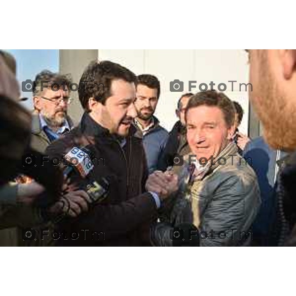 Arzago D\'Adda incontro Antonio Monella fra Salvini, Riva, Belotti per richiesta grazia nella foto Matteo Salvini con Antonio Monella Fotogramma Bergamo-Tiziano Manzoni