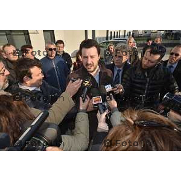 Arzago D\'Adda incontro Antonio Monella fra Salvini, Riva, Belotti per richiesta grazia nella foto Matteo Salvini Fotogramma Bergamo-Tiziano Manzoni