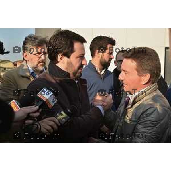 Arzago D\'Adda incontro Antonio Monella fra Salvini, Riva, Belotti per richiesta grazia nella foto Matteo Salvini con Antonio Monella Fotogramma Bergamo-Tiziano Manzoni