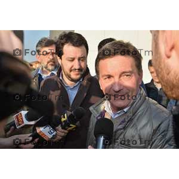 Arzago D\'Adda incontro Antonio Monella fra Salvini, Riva, Belotti per richiesta grazia nella foto Matteo Salvini con Antonio Monella Fotogramma Bergamo-Tiziano Manzoni