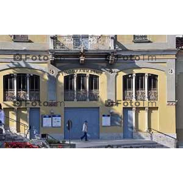 Treviglio (BG) Treviglio Teatro Filodrammatici ingresso foto Tiziano Manzon-Fotogramma Bergamoi foto Tiziano Manzoni-fotogramma Bergamo