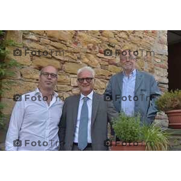 12/09/2018 Davide Gandossi x Tiziano Manzoni Bergamo - ITALIA Cronaca Conferenza Stampa Cooperativa Città Alta Presso il Circolino in Vicolo Sant\' Agata per presentare i lavori di restyling dell\' ex chiesa di Sant\' Agata che ospita la struttura. Nella foto: Aldo Gilardi, Paolo Cividini, Francesco Valesini, Angelo Colleoni foto di gruppo