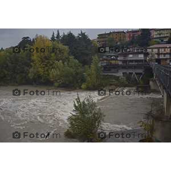 Foto LaPresse/Manzoni Tiziano 29/10/2018 Bergamo, Italia cronache, Maltempo nella provincia di bergamo Nella foto: Il fiume Brembo in piena nella zona di Almenno San Salvatore