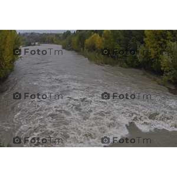 Foto LaPresse/Manzoni Tiziano 29/10/2018 Bergamo, Italia cronache, Maltempo nella provincia di bergamo Nella foto: Il fiume Brembo in piena nella zona di Almenno San Salvatore