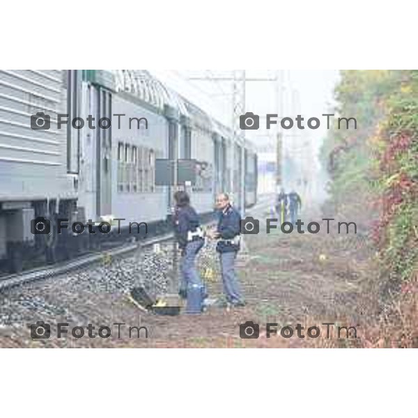 Foto LaPresse/Gandossi Davide x Tiziano Manzoni 20/10/2018 Bergamo, Italia cronaca. Travolto Dal treno in Via Luther King Zona Ospedale. treno Travolge uomo, treno transitava Verso la fermata Bergamo Ospedale.