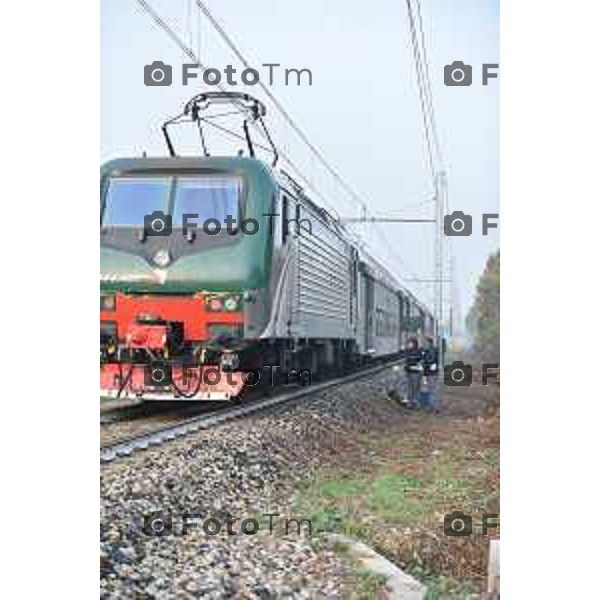 Foto LaPresse/Gandossi Davide x Tiziano Manzoni 20/10/2018 Bergamo, Italia cronaca. Travolto Dal treno in Via Luther King Zona Ospedale. treno Travolge uomo, treno transitava Verso la fermata Bergamo Ospedale.