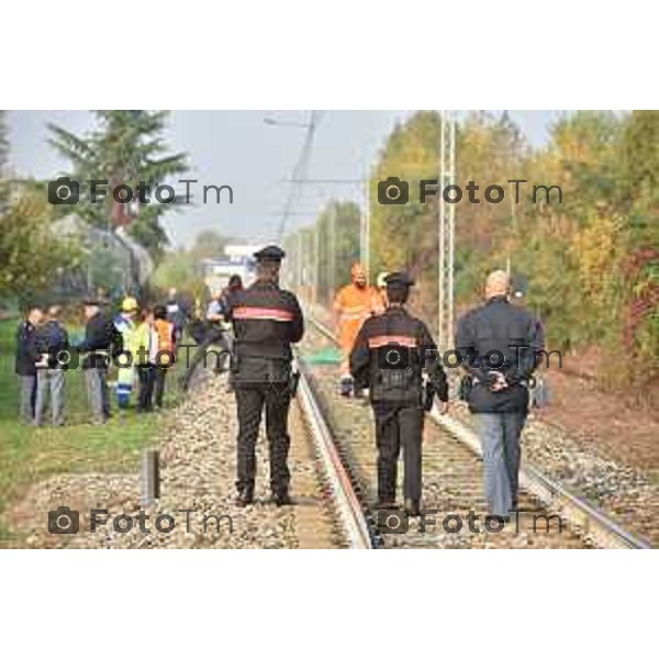 Foto LaPresse/Gandossi Davide x Tiziano Manzoni 20/10/2018 Bergamo, Italia cronaca. Travolto Dal treno in Via Luther King Zona Ospedale. treno Travolge uomo, treno transitava Verso la fermata Bergamo Ospedale.