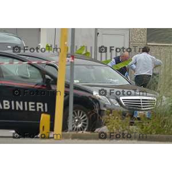 Castelli Caleppio BG omicidio Gian Mario Ruggeri ( Jimmy) fratello dell’ex presidente dell’Atalanta nella foto i rilievi da parte dei carabinieri foto Tiziano Manzoni-Bergamo