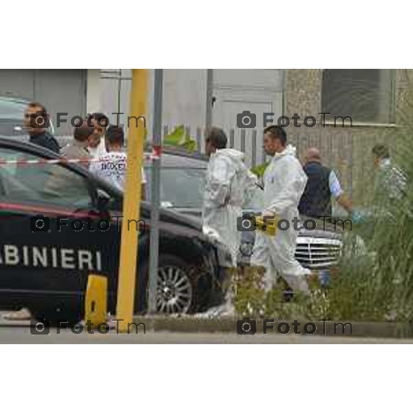 Castelli Caleppio BG omicidio Gian Mario Ruggeri ( Jimmy) fratello dell’ex presidente dell’Atalanta nella foto i rilievi da parte dei carabinieri foto Tiziano Manzoni-Bergamo