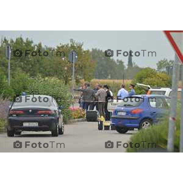 Castelli Caleppio BG omicidio Gian Mario Ruggeri ( Jimmy) fratello dell’ex presidente dell’Atalanta nella foto i rilievi da parte dei carabinieri foto Tiziano Manzoni-Bergamo