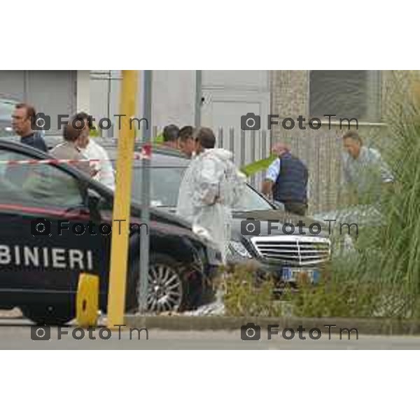 Castelli Caleppio BG omicidio Gian Mario Ruggeri ( Jimmy) fratello dell’ex presidente dell’Atalanta nella foto i rilievi da parte dei carabinieri foto Tiziano Manzoni-Bergamo