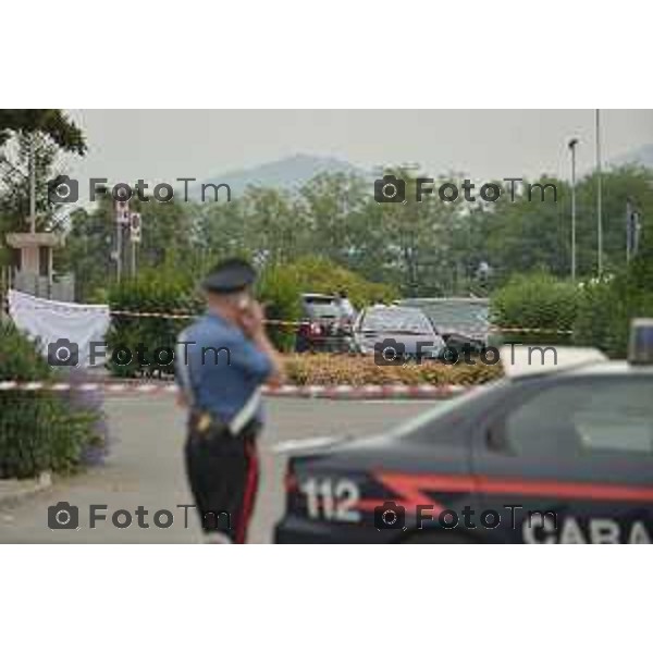 Castelli Caleppio BG omicidio Gian Mario Ruggeri ( Jimmy) fratello dell’ex presidente dell’Atalanta nella foto i rilievi da parte dei carabinieri foto Tiziano Manzoni-Bergamo