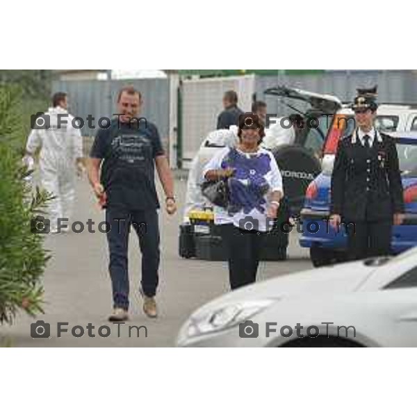 Castelli Caleppio BG omicidio Gian Mario Ruggeri ( Jimmy) fratello dell’ex presidente dell’Atalanta nella foto i rilievi da parte dei carabinieri foto Tiziano Manzoni-Bergamo