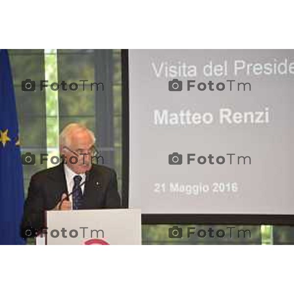 Stezzano visita Presidente del Consiglio Matteo Renzi alla Freni Brembo di Bombassei Alberto