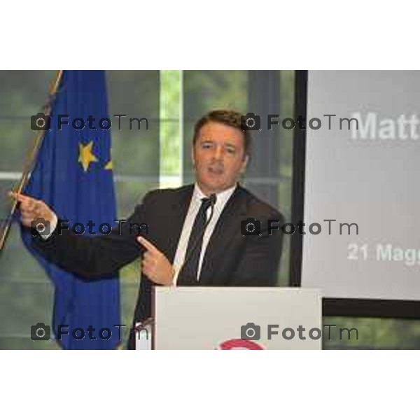 Stezzano visita Presidente del Consiglio Matteo Renzi alla Freni Brembo di Bombassei Alberto nella foto Renzi Matteo