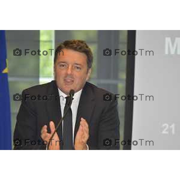 Stezzano visita Presidente del Consiglio Matteo Renzi alla Freni Brembo di Bombassei Alberto nella foto Renzi Matteo