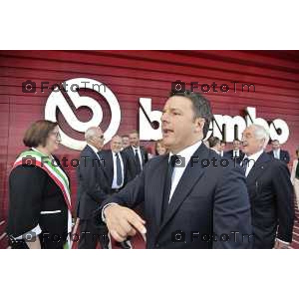 Stezzano visita Presidente del Consiglio Matteo Renzi alla Freni Brembo di Bombassei Alberto