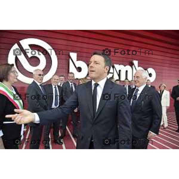 Stezzano visita Presidente del Consiglio Matteo Renzi alla Freni Brembo di Bombassei Alberto