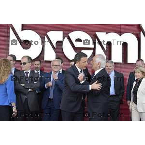 Stezzano visita Presidente del Consiglio Matteo Renzi alla Freni Brembo di Bombassei Alberto