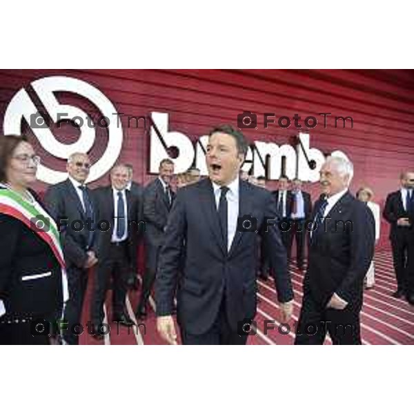 Stezzano visita Presidente del Consiglio Matteo Renzi alla Freni Brembo di Bombassei Alberto