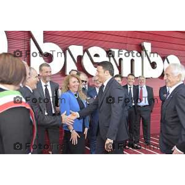 Stezzano visita Presidente del Consiglio Matteo Renzi alla Freni Brembo di Bombassei Alberto