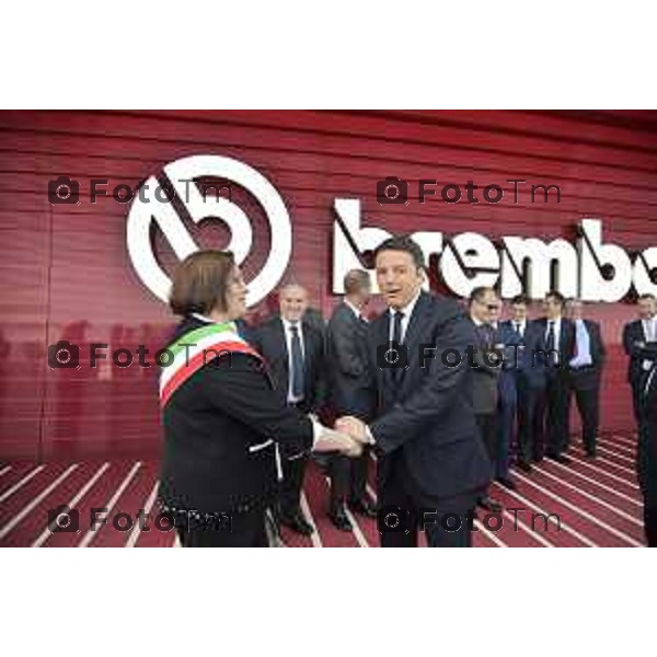 Stezzano visita Presidente del Consiglio Matteo Renzi alla Freni Brembo di Bombassei Alberto