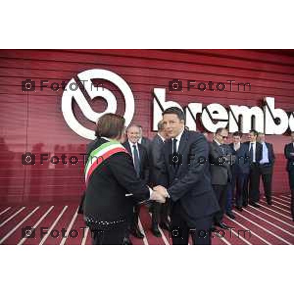 Stezzano visita Presidente del Consiglio Matteo Renzi alla Freni Brembo di Bombassei Alberto