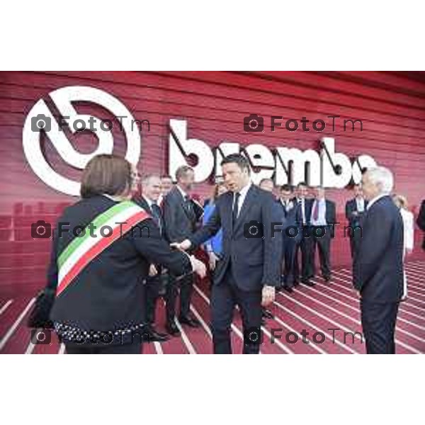 Stezzano visita Presidente del Consiglio Matteo Renzi alla Freni Brembo di Bombassei Alberto