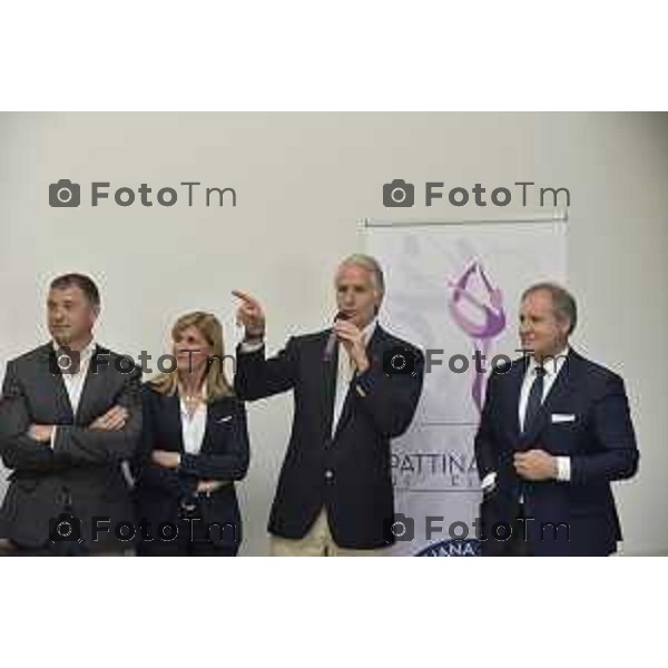 Palaghiaccio di Bergamo il Presidente del CONI Giovanni Malagò all\' impianto di recente completamento