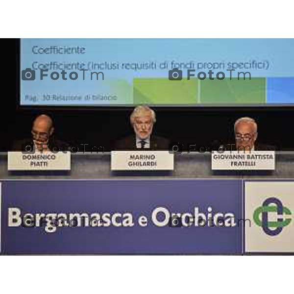 Bergamo negli spazi della fiera la prima assemblea annuale della Bcc Bergamasca e Orobica dopo la fusione fra Bcc Zanica con la bcc di Cologno al Serio e Bariano