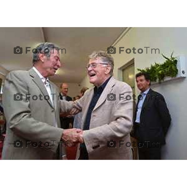 foto LaPresse Tiziano Manzoni (archivio Manzoni Giugno 2013 ) Cronaca Bergamo - ITALIA Il Bergamo Ermanno Olmi Regista Bergamasco e Francesco Moser è un ex ciclista su strada e pistard italiano