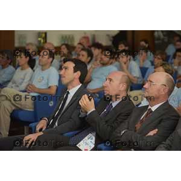 Sanpellegrino Terme (BG) il ministro Maurizio Martina in visita allo stablimento San Pellegrino nella foto Marco Settembrini ceo gruppo nestlè e Maurizio Martina