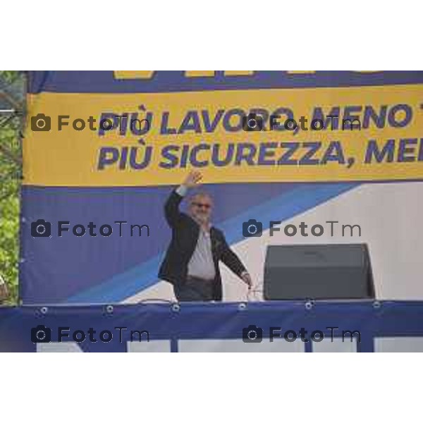 Pontida, raduno leghista domenica 21 giugno 2015 nella foto