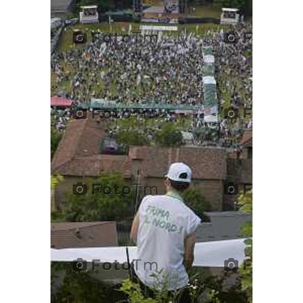 Pontida, raduno leghista domenica 21 giugno 2015 nella foto