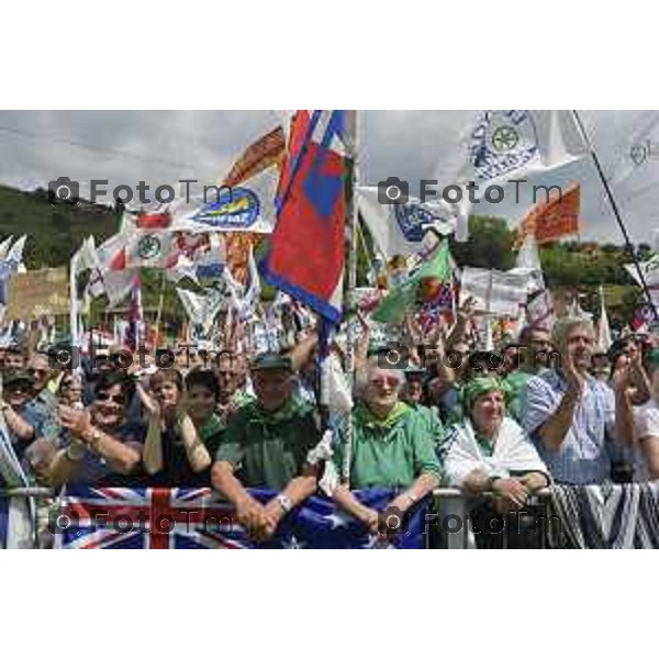 Pontida, raduno leghista domenica 21 giugno 2015 nella foto