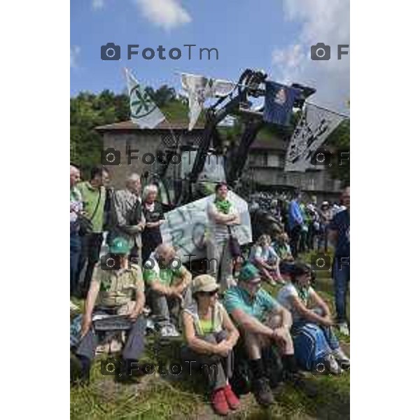 Pontida, raduno leghista domenica 21 giugno 2015 nella foto