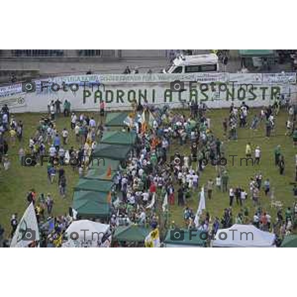 Pontida, raduno leghista domenica 21 giugno 2015 nella foto