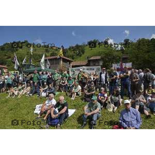 Pontida, raduno leghista domenica 21 giugno 2015 nella foto